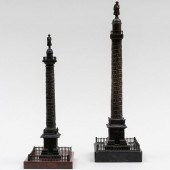 TWO GRAND TOUR BRONZE AND MARB
