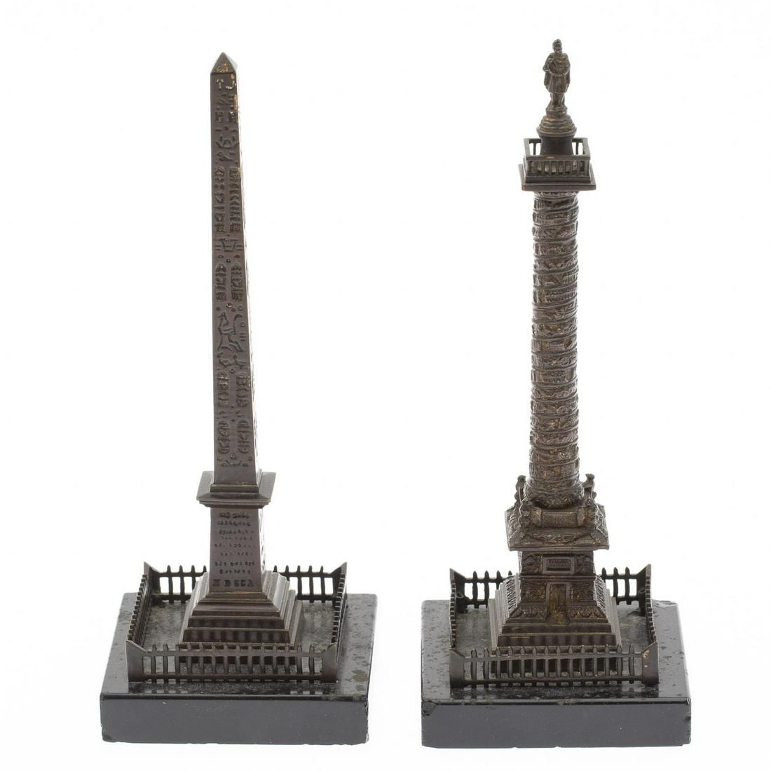TWO GRAND TOUR BRONZES OF ROMAN