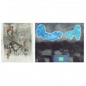 TWO GRAPHIC WORKS - GABOR PETE
