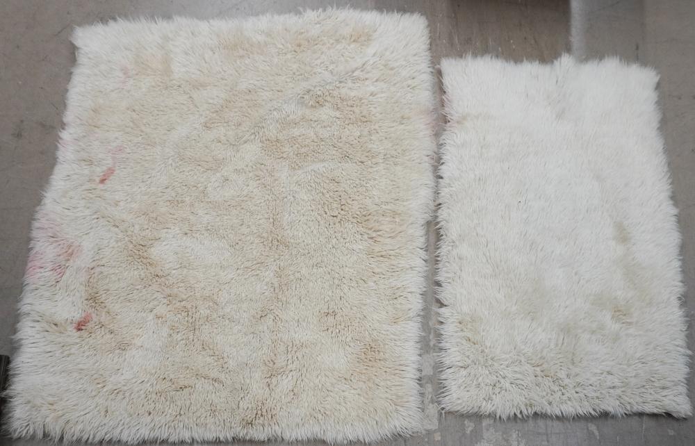 TWO GREEK WOOL SHAG RUGS, LARGER: 5