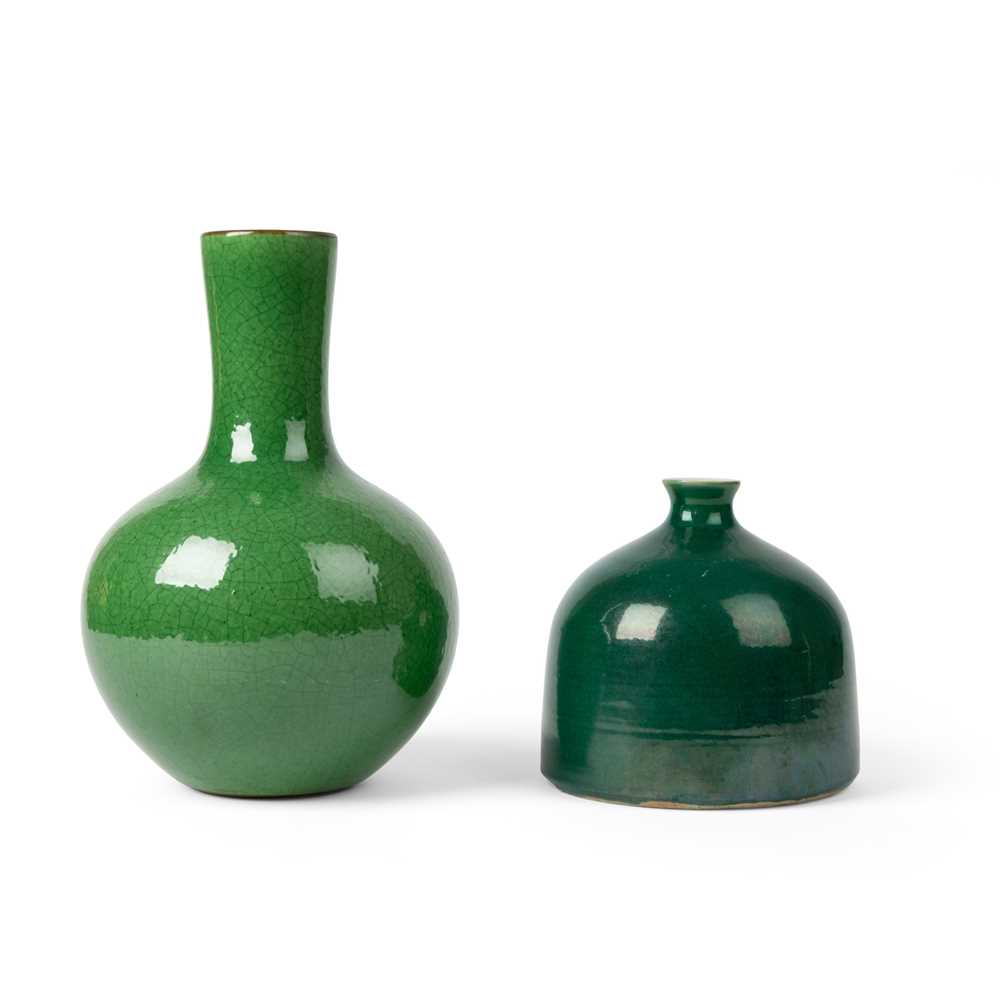TWO GREEN-GLAZED VESSELS ???