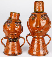 TWO GREG SHOONER REDWARE FACE