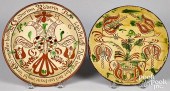 TWO GREG SHOONER SGRAFFITO RED