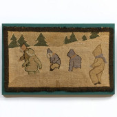 TWO GRENFELL HOOKED RUGS OF IN