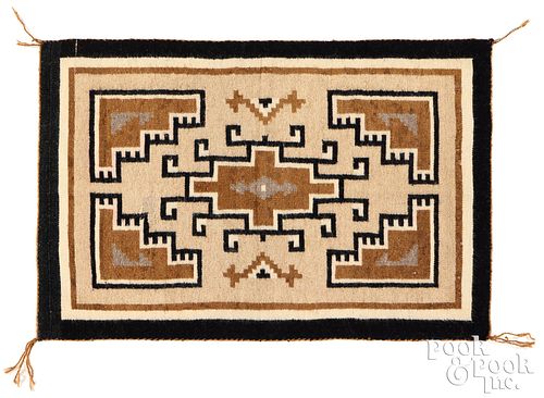 TWO GREY HILLS NAVAJO WEAVINGTwo