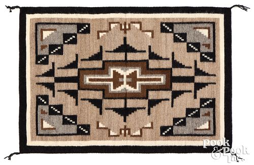 TWO GREY HILLS NAVAJO WEAVINGTwo