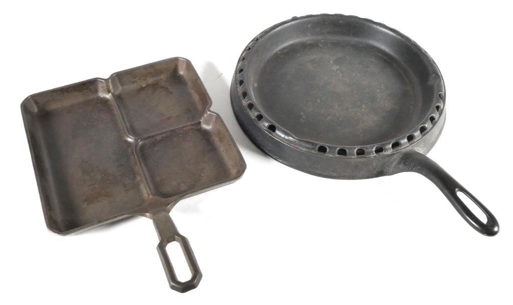 TWO GRISWOLD VINTAGE CAST IRON