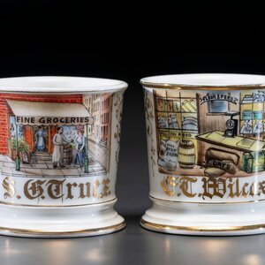 Two Grocer's Porcelain Occupational