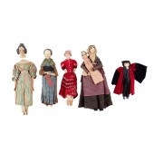 TWO GRODNERTAL WOODEN DOLLS co