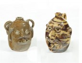 TWO GROTESQUE JUGS.  American