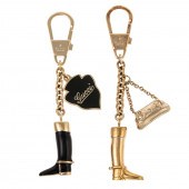 TWO GUCCI EQUESTRIAN BOOT KEYC