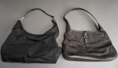 TWO GUCCI NYLON AND LEATHER SH