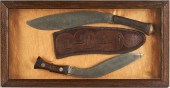 TWO GURKHA KUKRI KNIVES IN SHA
