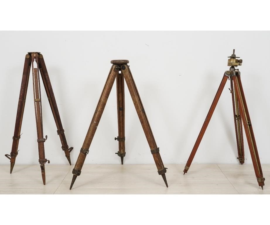 Two Gurley wood/brass expanding