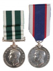 TWO GV NAVAL LSGC MEDALS GV Ro