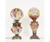 Two GWTW lamps, late 19th c.,