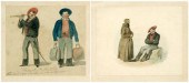 Two Haala watercolors: men, th