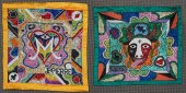 TWO HAITIAN FOLK ART BEADED EM