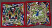 TWO HAITIAN FOLK ART BEADED EM