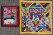 TWO HAITIAN FOLK ART BEADED EM