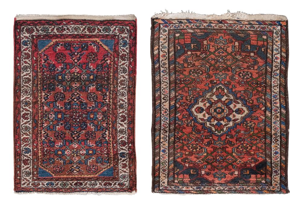 TWO HAMADAN MATS: BOTH APPROX. 2’0”