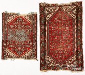 TWO HAMADAN MATS, CA.1930Two H
