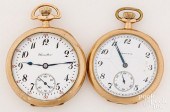 TWO HAMILTON GOLD-FILLED POCKE