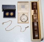 TWO HAMILTON WATCHES, ONE 14K