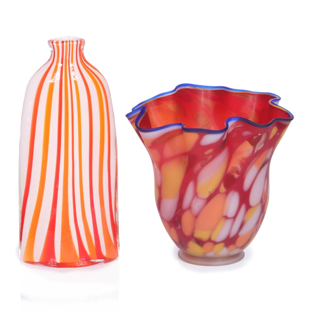 TWO HAND BLOWN MOD / MODERN /