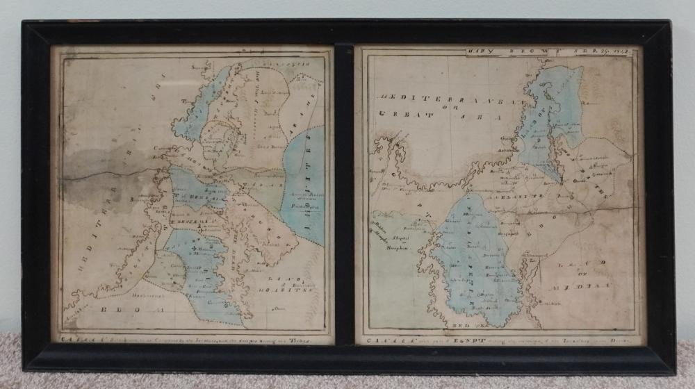 TWO HAND-COLORED ENGRAVED MAPS OF