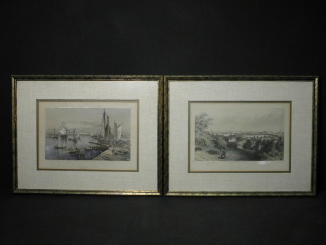 Two hand colored engravings after