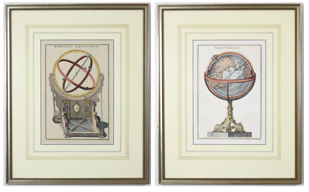 TWO HAND COLORED ENGRAVINGSTWO HAND