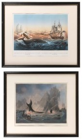 TWO HAND-COLORED PRINTS "NAVIR