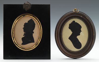 Two Hand Cut Paper Silhouettes
