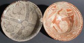 TWO HAND-DECORATED BOWLS, POSS