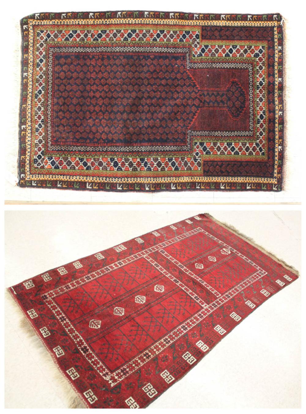 TWO HAND KNOTTED AFGHAN BELOUCH