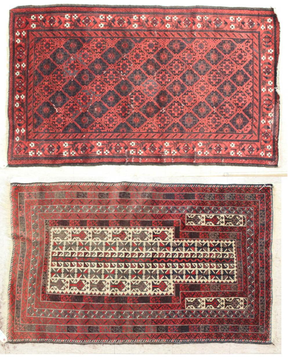 TWO HAND KNOTTED AFGHAN BELOUCH