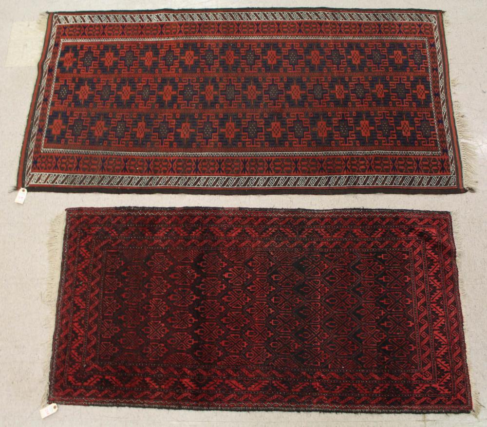 TWO HAND KNOTTED AFGHAN TRIBAL AREA