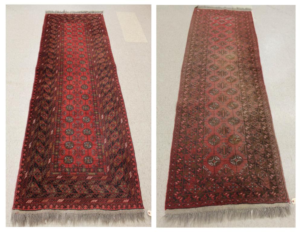 TWO HAND KNOTTED AFGHAN TURKMEN