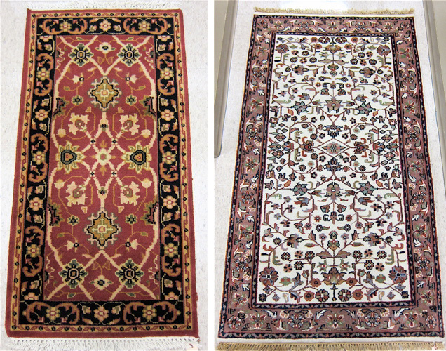 TWO HAND KNOTTED ORIENTAL AREA RUGS