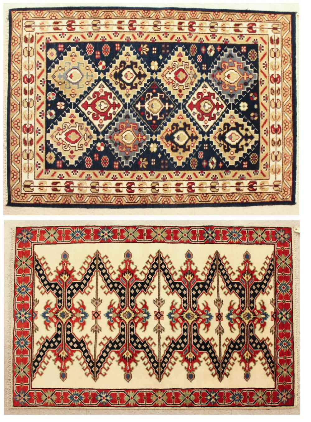 TWO HAND KNOTTED ORIENTAL AREA