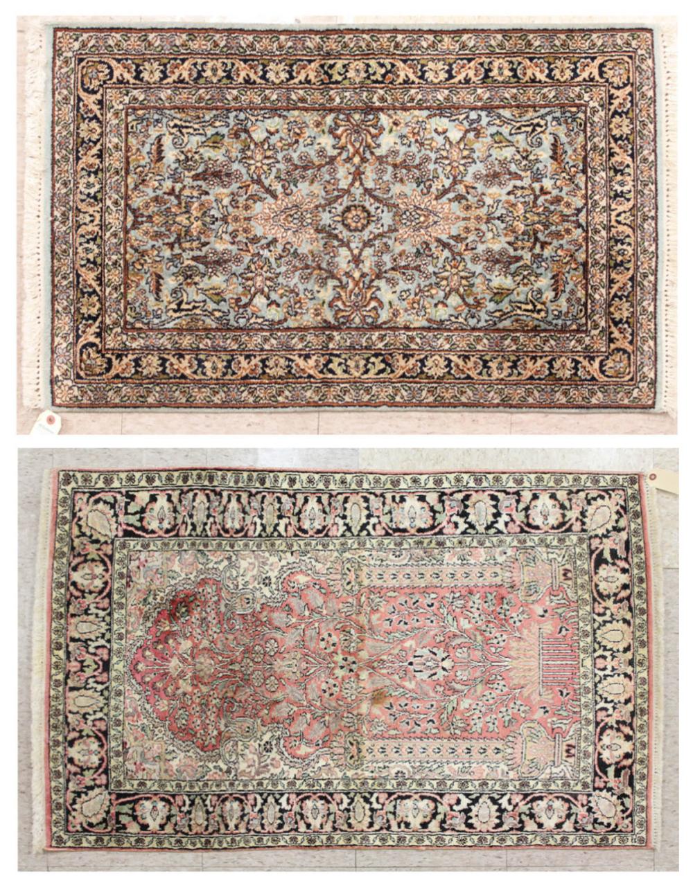 TWO HAND KNOTTED ORIENTAL AREA