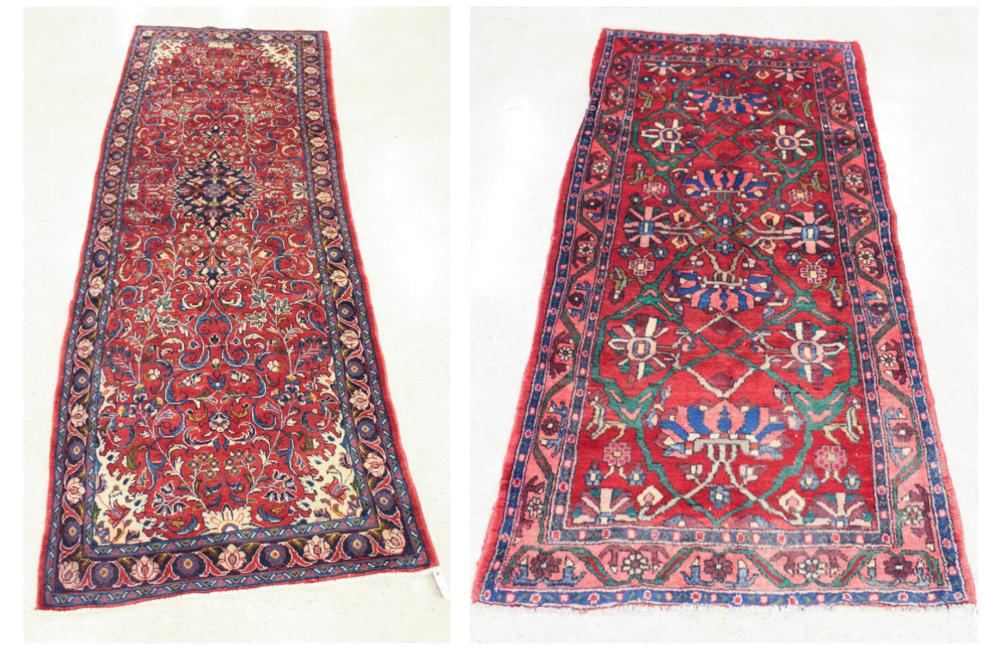 TWO HAND KNOTTED PERSIAN AREA