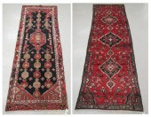 TWO HAND KNOTTED SEMI-ANTIQUE