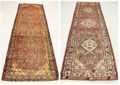 TWO HAND KNOTTED SEMI-ANTIQUE