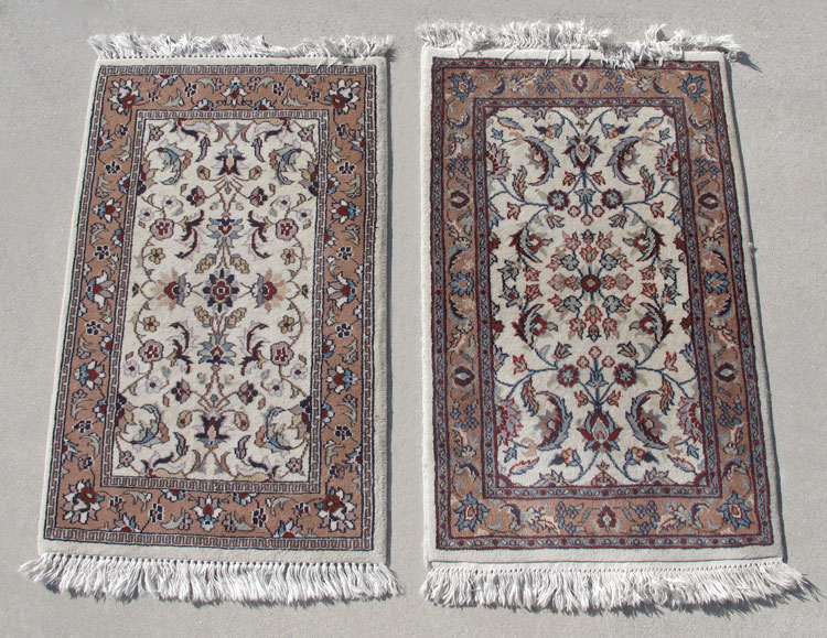 TWO HAND KNOTTED SINO-PERSIAN