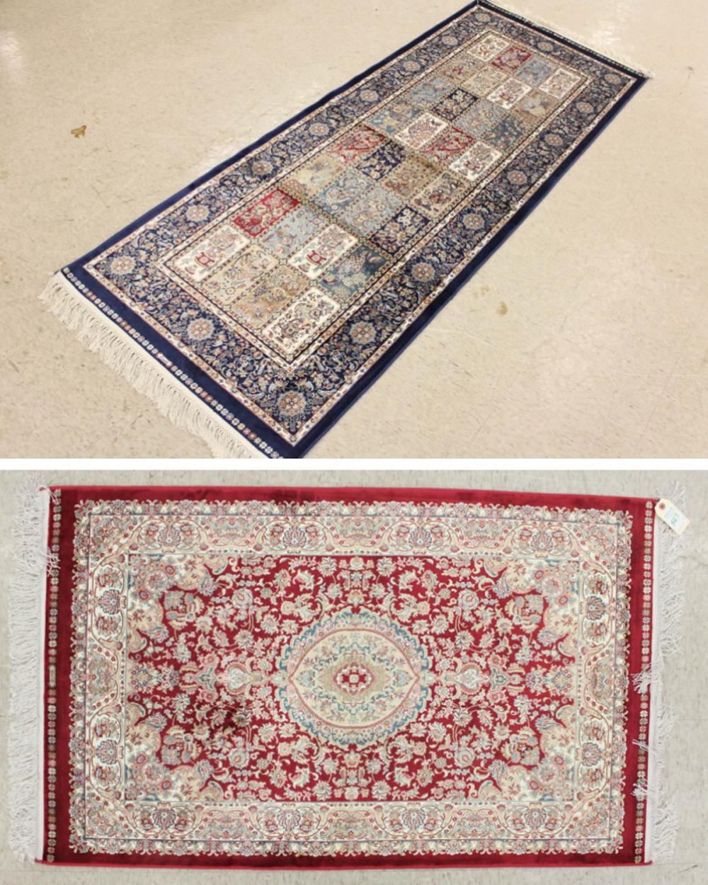 TWO HAND KNOTTED TURKISH 'BAMBOO