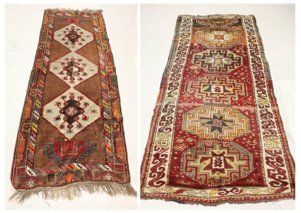 TWO HAND KNOTTED TURKISH TRIBAL