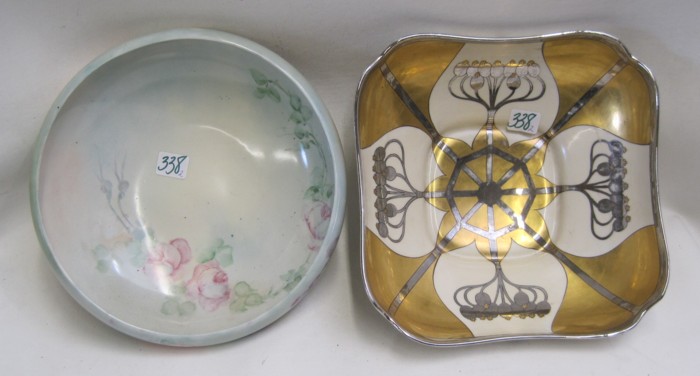 TWO HAND PAINTED AMERICAN PORCELAIN