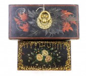 TWO HAND-PAINTED BOXES, AMERIC
